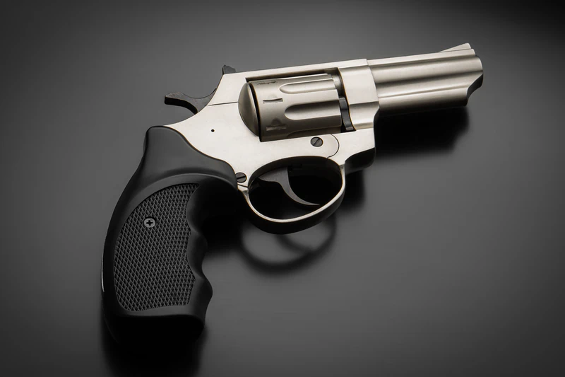 Steampunk weapon gunshot: revolver recording